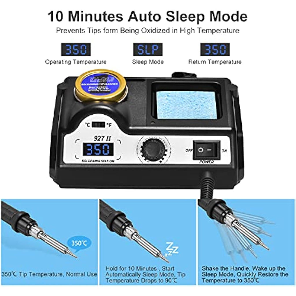 Preciva 60W Digital Soldering Station - Adjustable 90-480°C LCD Kit