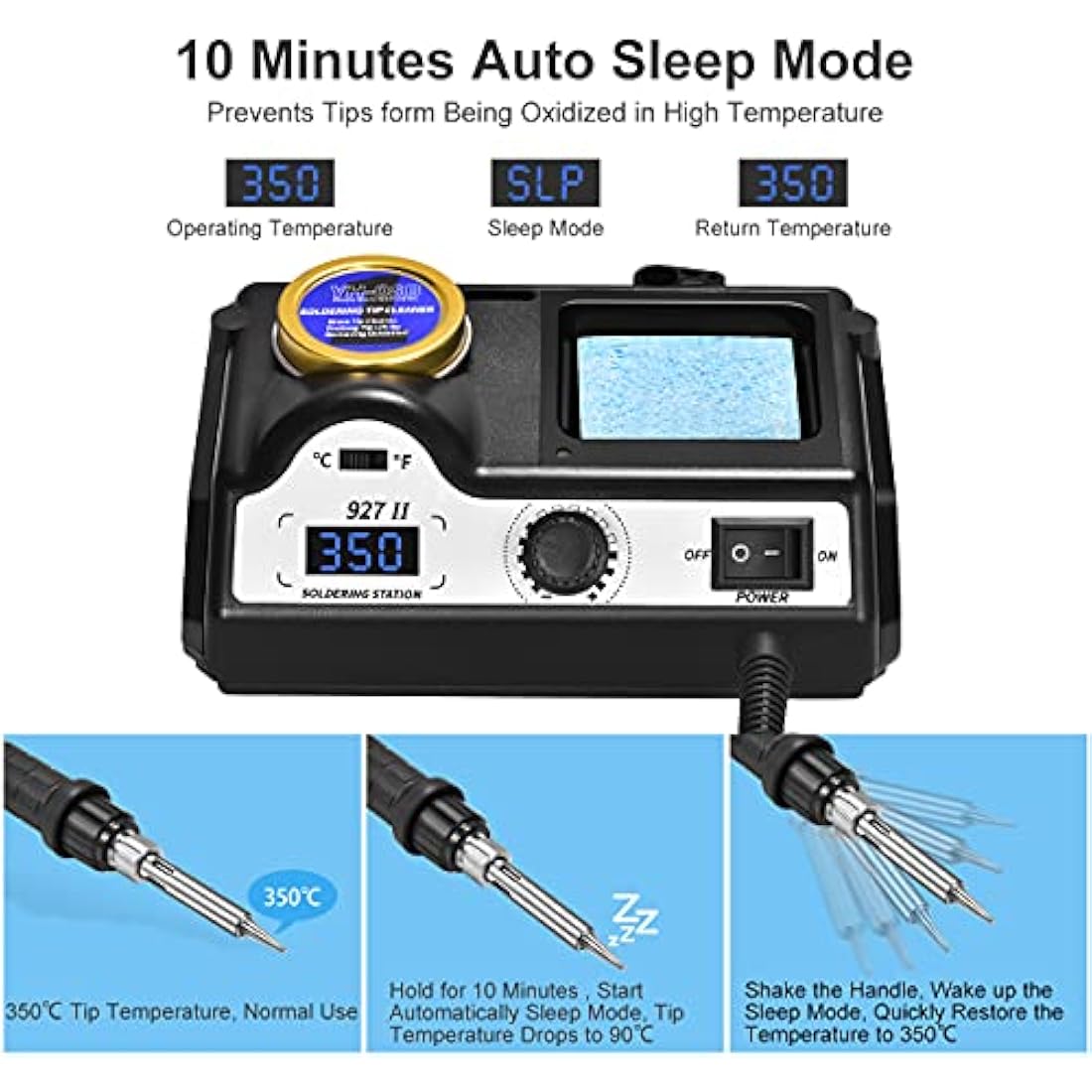 Preciva 60W Digital Soldering Station - Adjustable 90-480°C LCD Kit