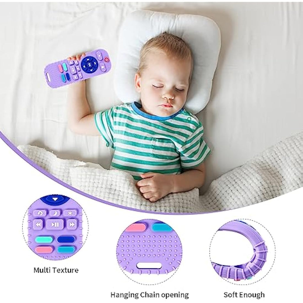 Hooku 2-Pack Silicone Remote Control Teethers | BPA-Free Baby Sensory Toys