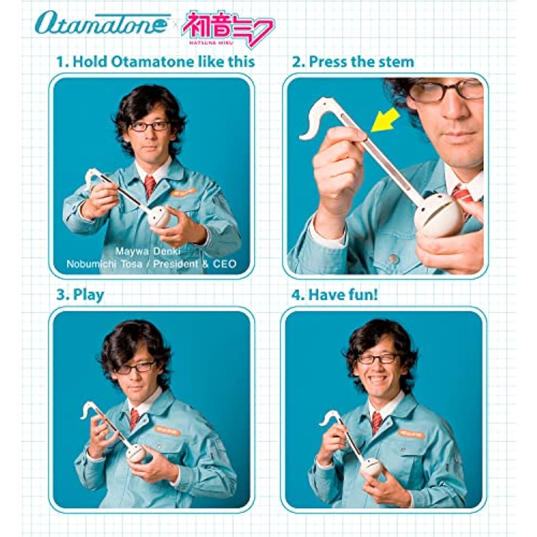Otamatone Hatsune Miku Edition – Portable Electronic Synthesizer Toy