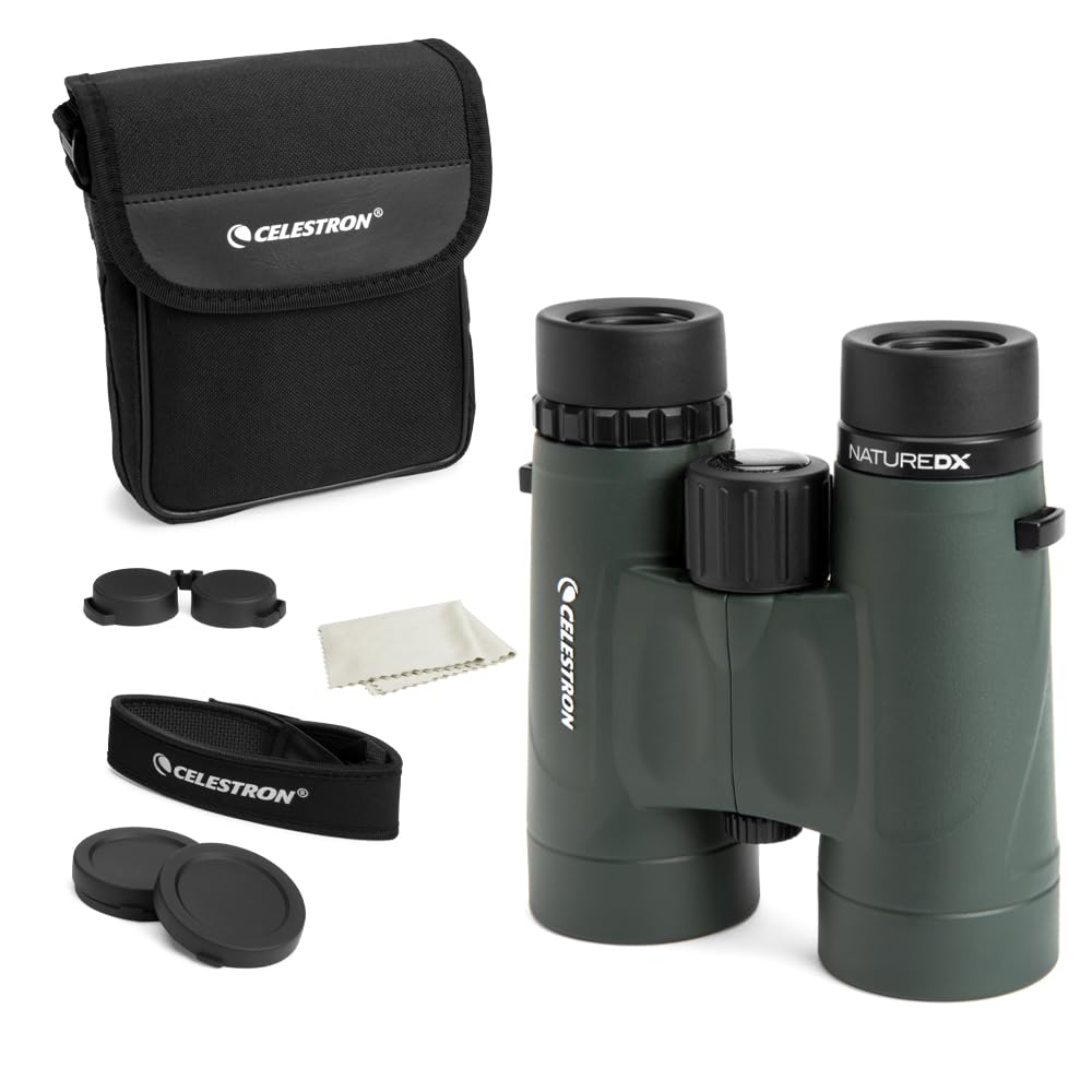 Celestron Nature DX 10x42 Binoculars | Waterproof BaK-4 Prism - Green