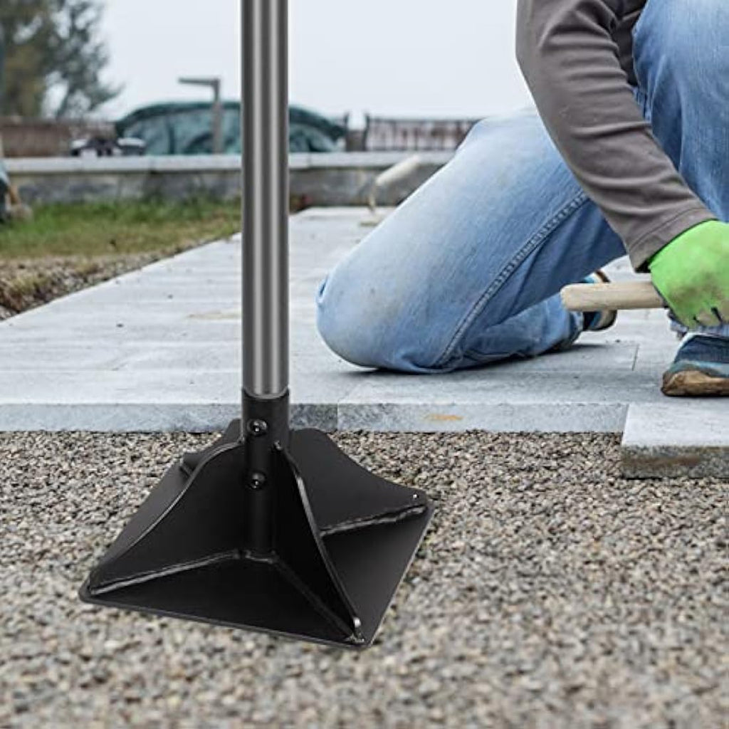 Walensee Heavy Duty Steel Hand Tamper | 20x20cm Head for Ground Leveling