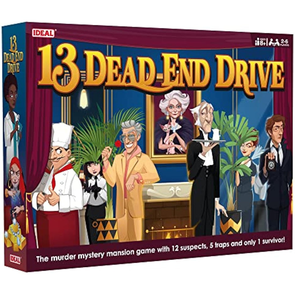 Ideal 13 Dead End Murder Mystery Mansion Board Game - 2-6 Players