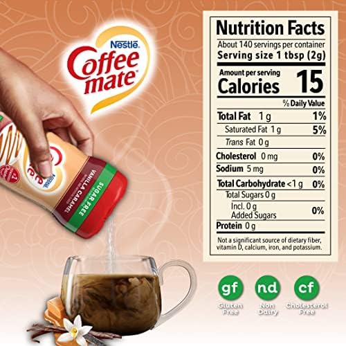 Coffee Mate Sugar Free Vanilla Caramel Powdered Creamer - 289.1g