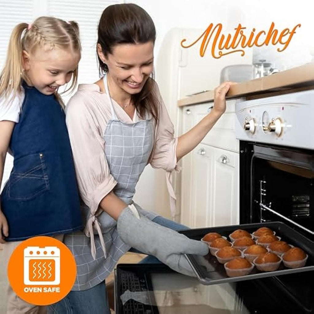 NutriChef 8-Piece Non-Stick Bakeware Set – Stackable Carbon Steel