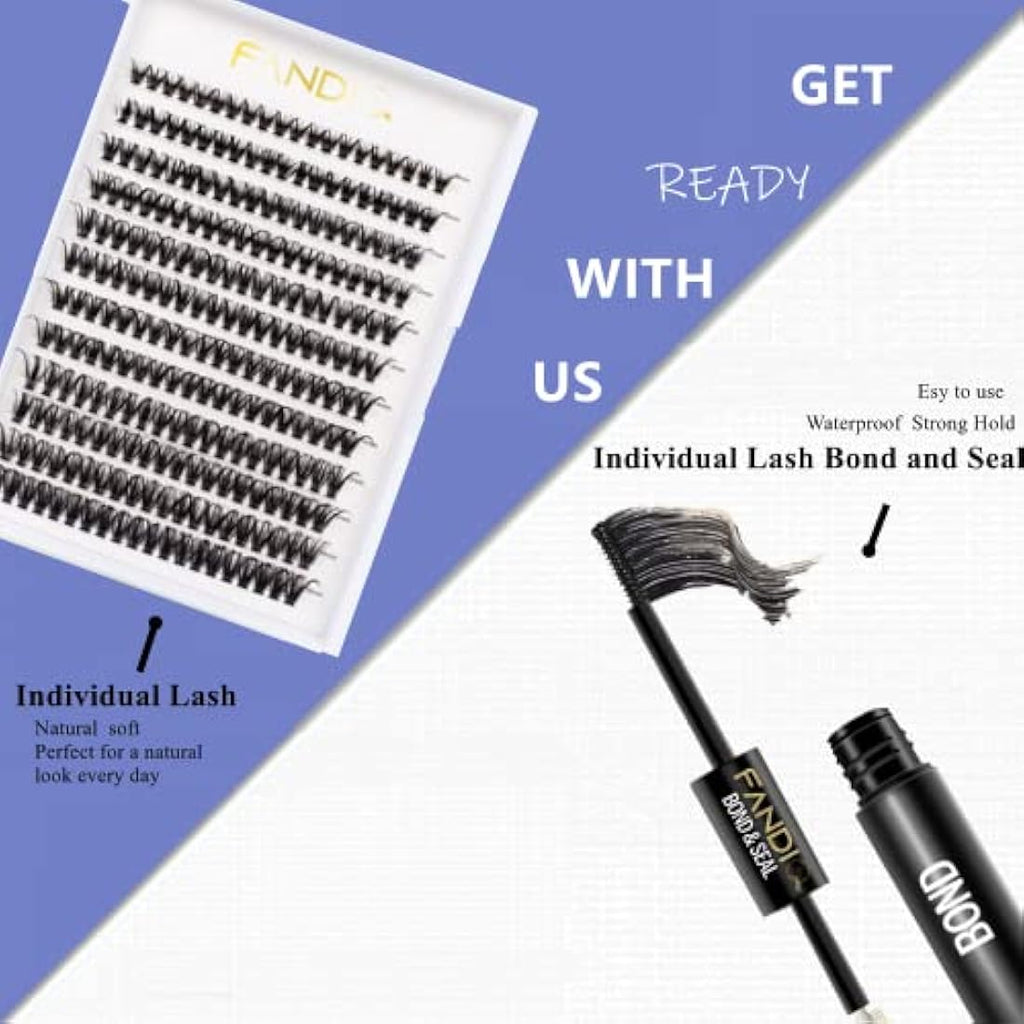 FANDIQ Lash Bond and Seal | Waterproof Cluster Eyelash Glue for DIY Extensions