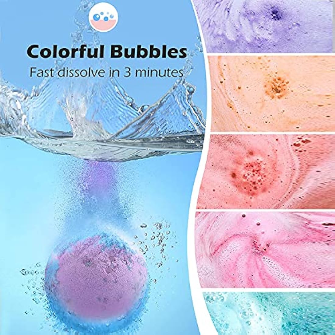OFUN Spa Gift Set – 5 Bath Bombs and 4 Scented Soy Candles for Women