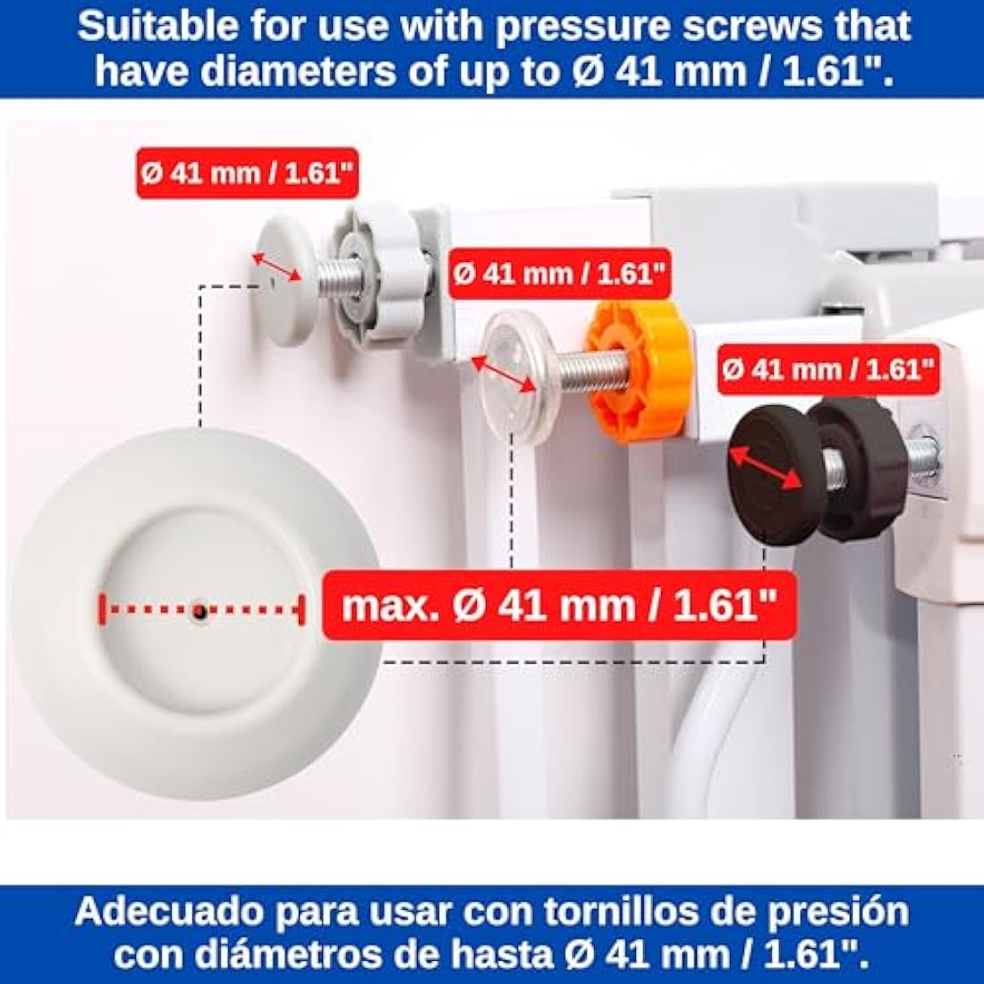 Baby Gate Wall Protector Pads – 4-Pack Anti-Slip Silicone