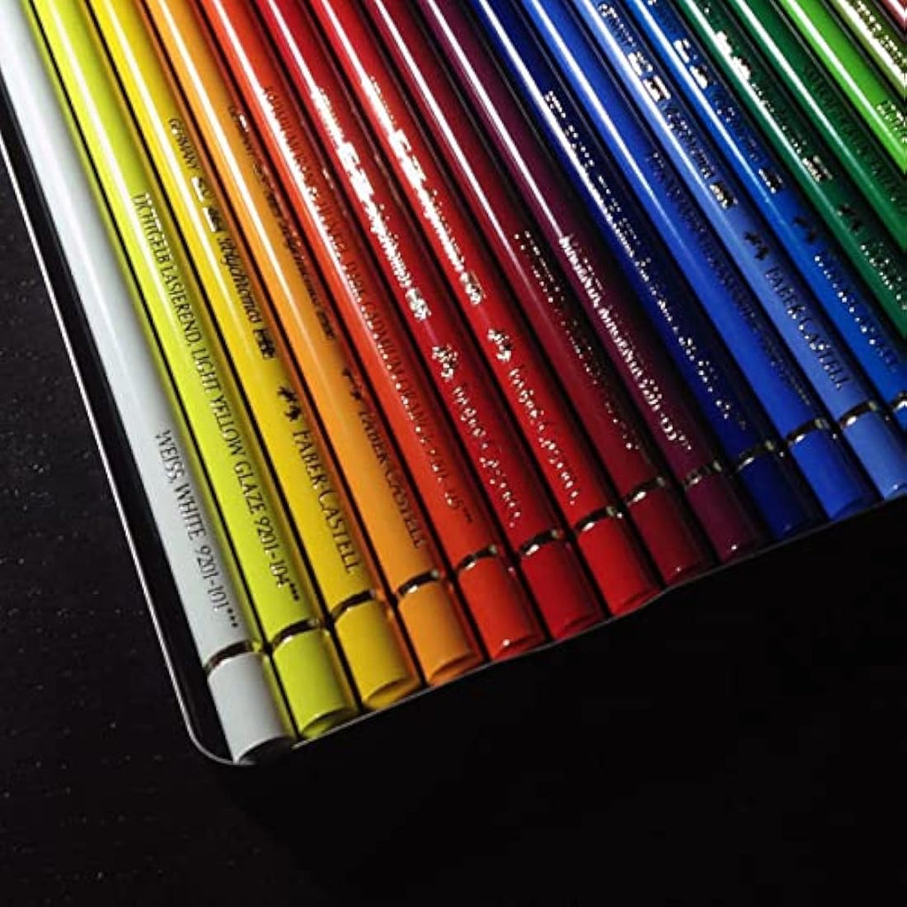 Faber-Castell Polychromos Colour Pencils | Tin of 24 Artist Pencils