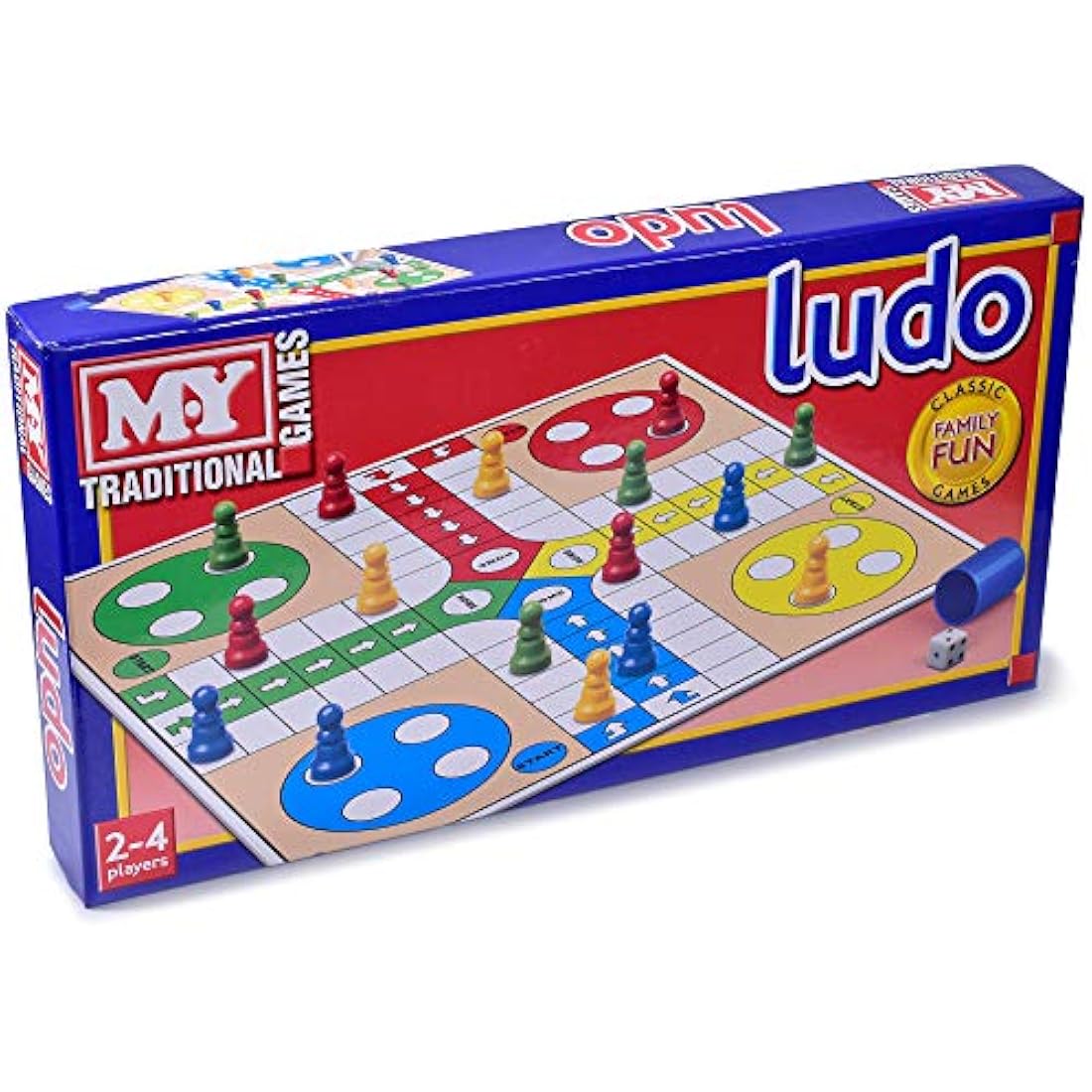 KandyToys M.Y Ludo Board Game – Classic Family Strategy Set for 2-4 Players