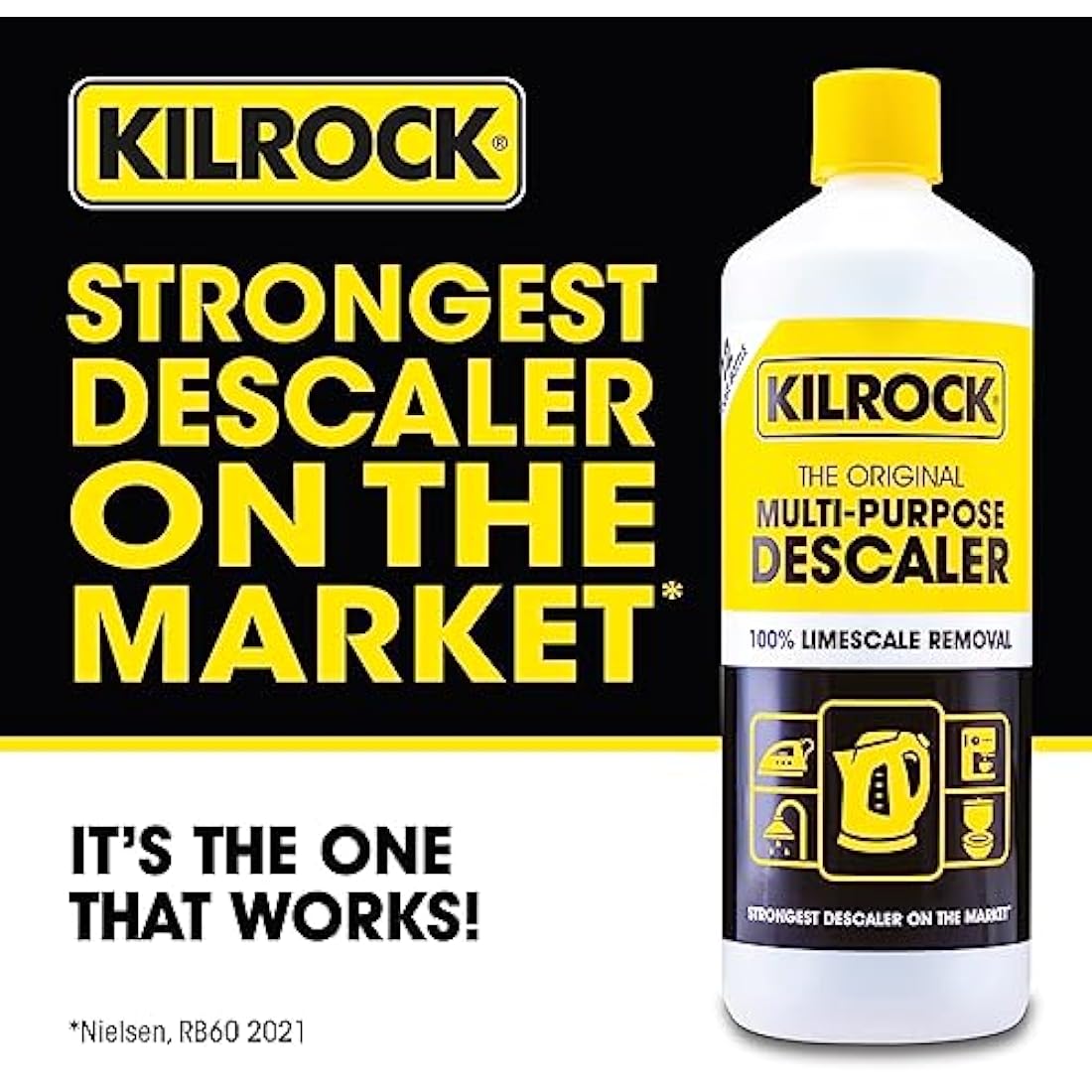 Kilrock Mega-K Multi-Purpose Descaler - 6x1L Limescale Remover (72 Doses)