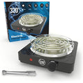 320º Electric Charcoal Burner for Coconut Coal | 1000W Stove with Tongs
