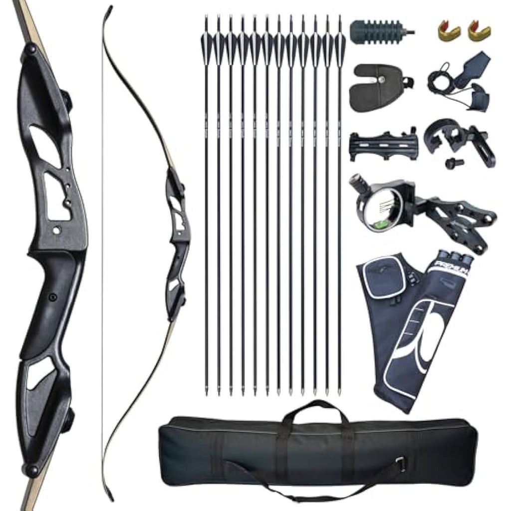 D&Q Takedown Recurve Bow and Arrow Set | Right Handed Archery Hunting Kit