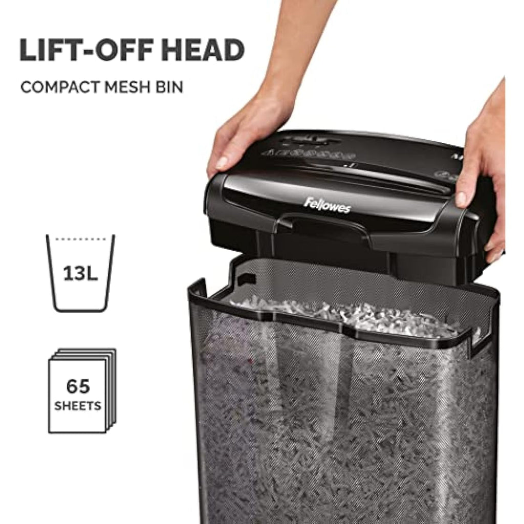 Fellowes Powershred M-7CM 7-Sheet Cross-Cut Paper Shredder | Black