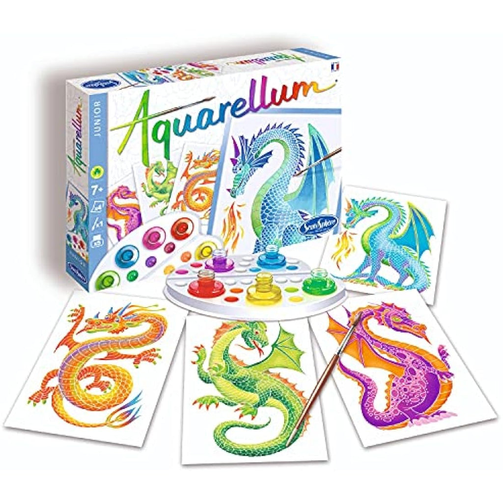 Sentosphère Aquarellum Junior Dragons - Watercolor Painting Art Kit
