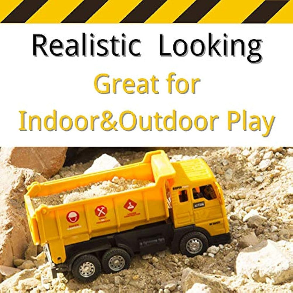 Yetech 7-in-1 Construction Vehicle Toy Set with Play Mat for Toddlers