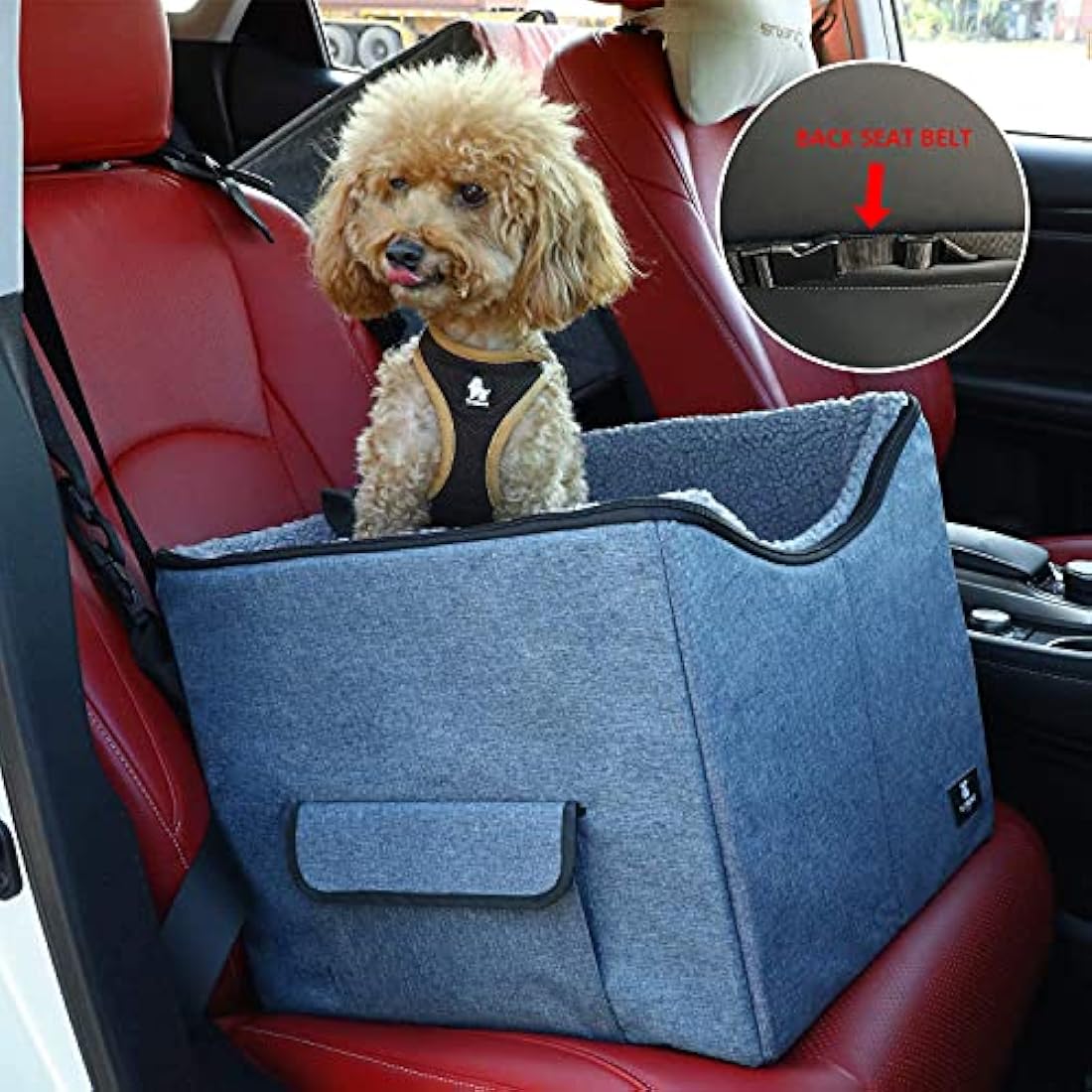X-ZONE PET Dog Booster Car Seat & Portable Pet Bed - Medium, Blue