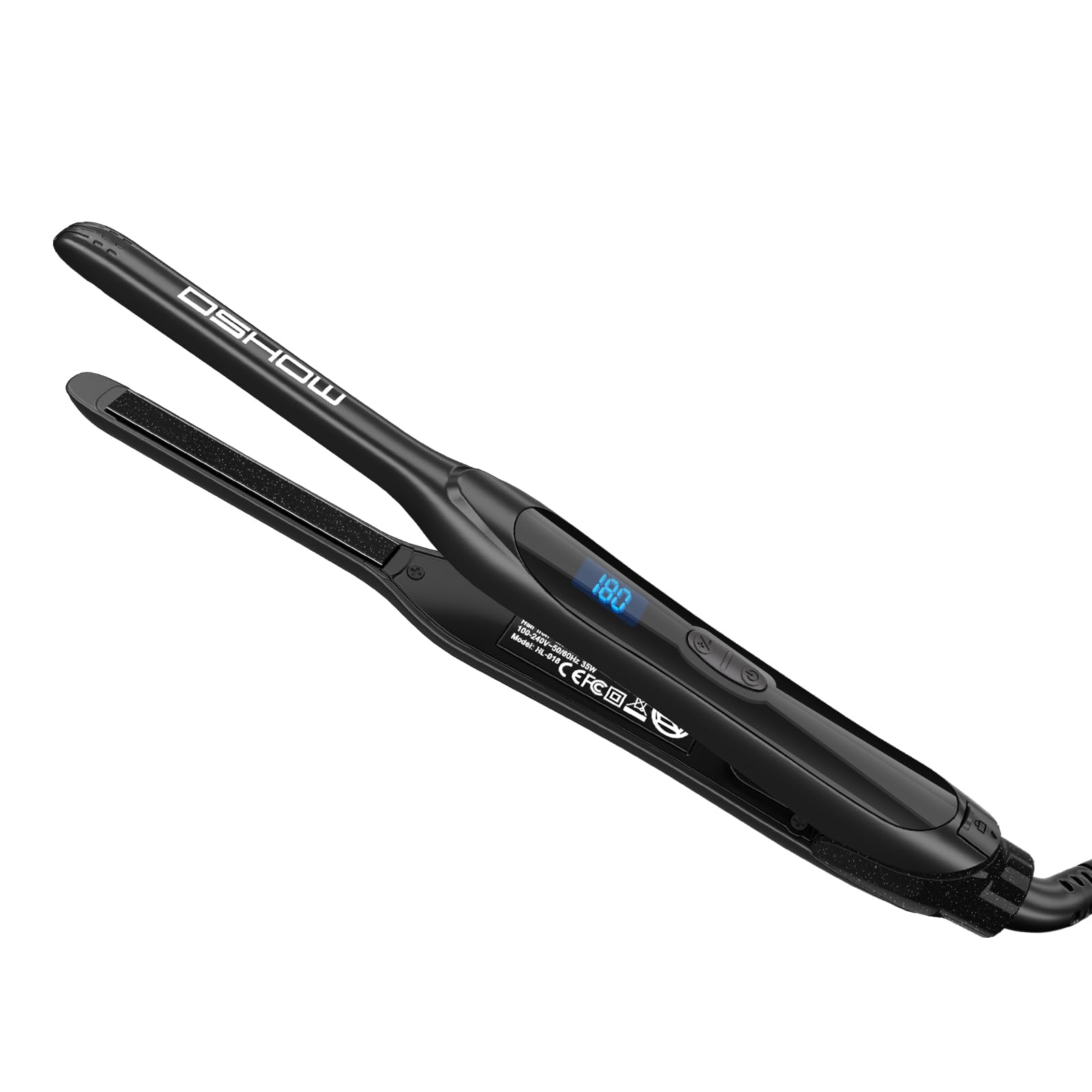 DSHOW Pencil Hair Straightener | 3/10 Inch Mini Flat Iron for Short Hair