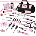 SHALL Pink Tool Set | 246-Piece Home Tool Kit for Women with 14" Bag