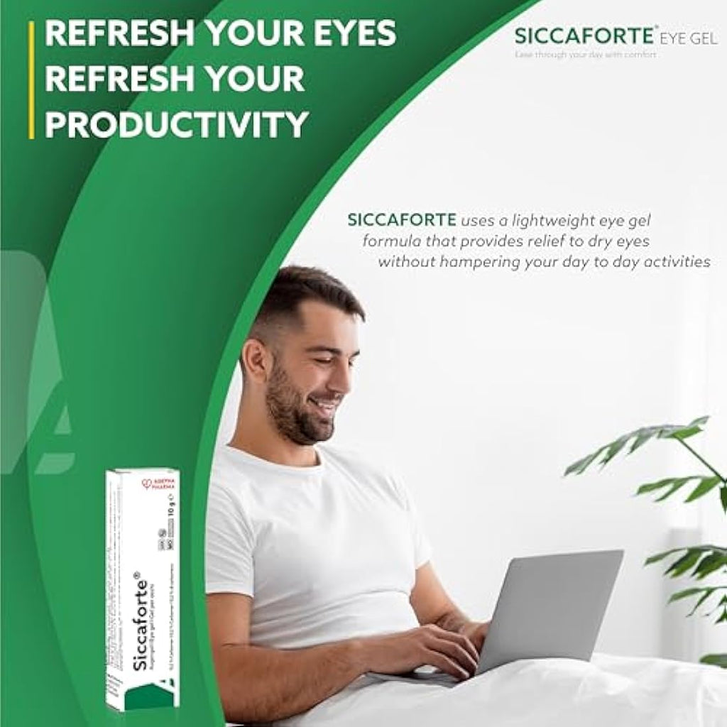 Siccaforte Carbomer Eye Gel – Moisturizing Relief for Dry Eyes (3 x 10g)