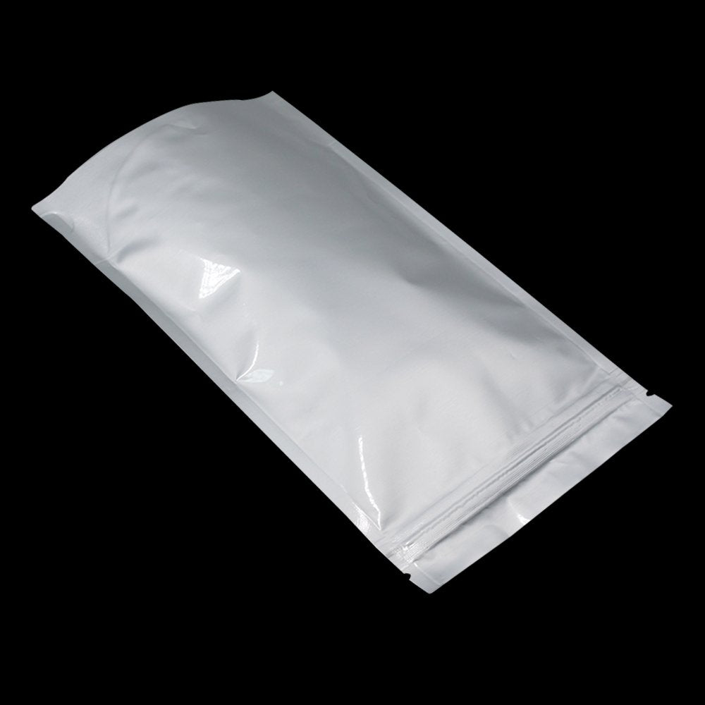 WACCOMT Silver Mylar Foil Bags – 50 Pack Smell Proof Stand Up Pouches