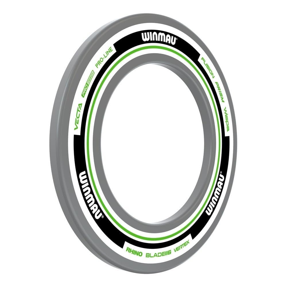 Winmau Dartboard Surround - High-Density Foam Wall Protector - White/Green