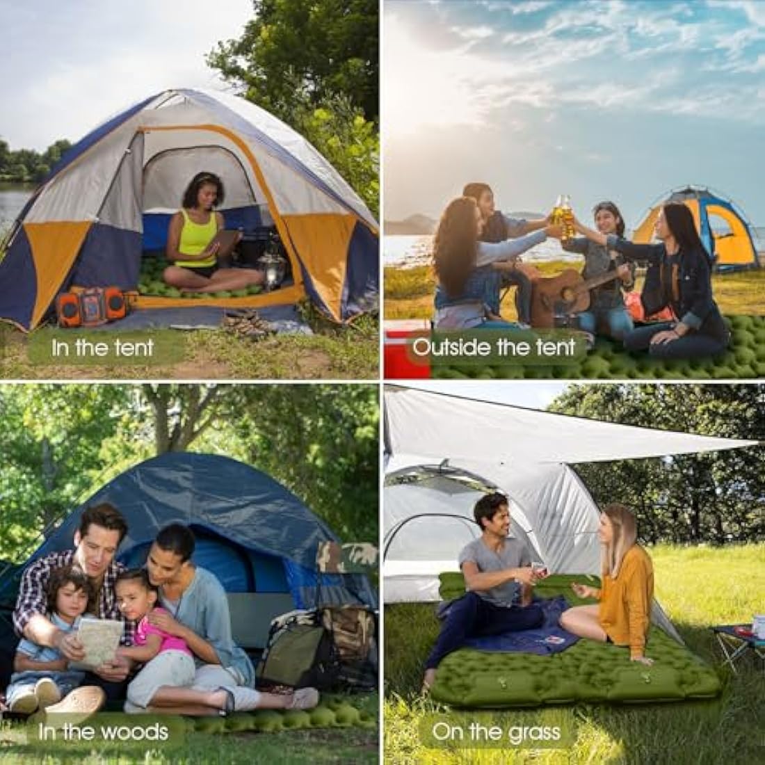 HiiPeak Inflatable Camping Sleeping Pad – Ultralight Mat with Foot Pump