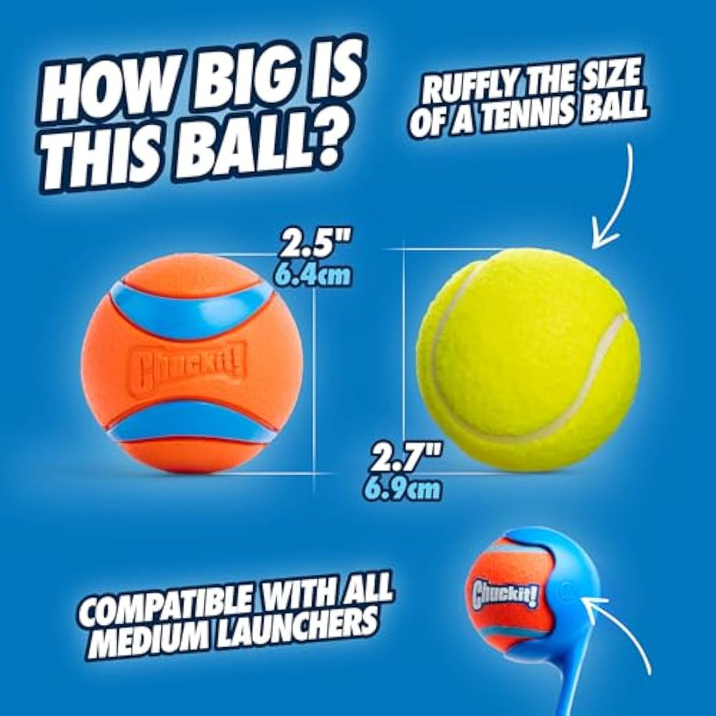 ChuckIt! Ultra Ball Durable Rubber Dog Toy - High Bounce & Floating, 2 Pack