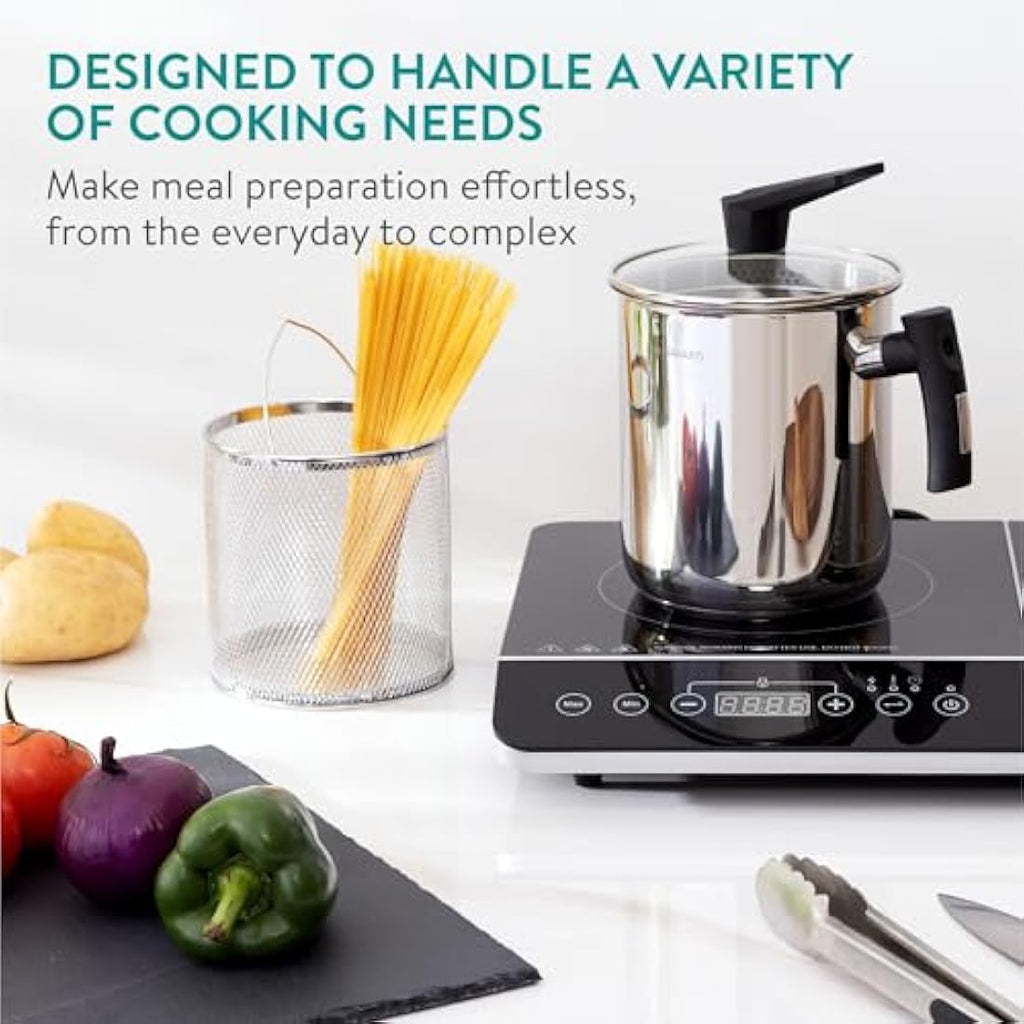 Navaris Stainless Steel Multi Pot – 3.4L Deep Fryer and Steamer Basket