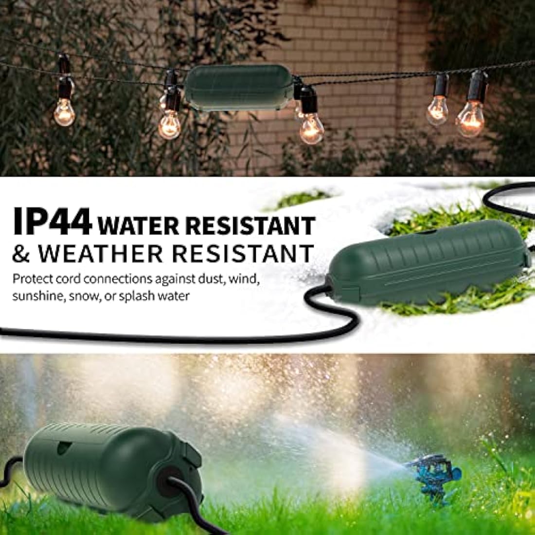 Waterproof Outdoor Extension Cord Safety Box – Set of 2