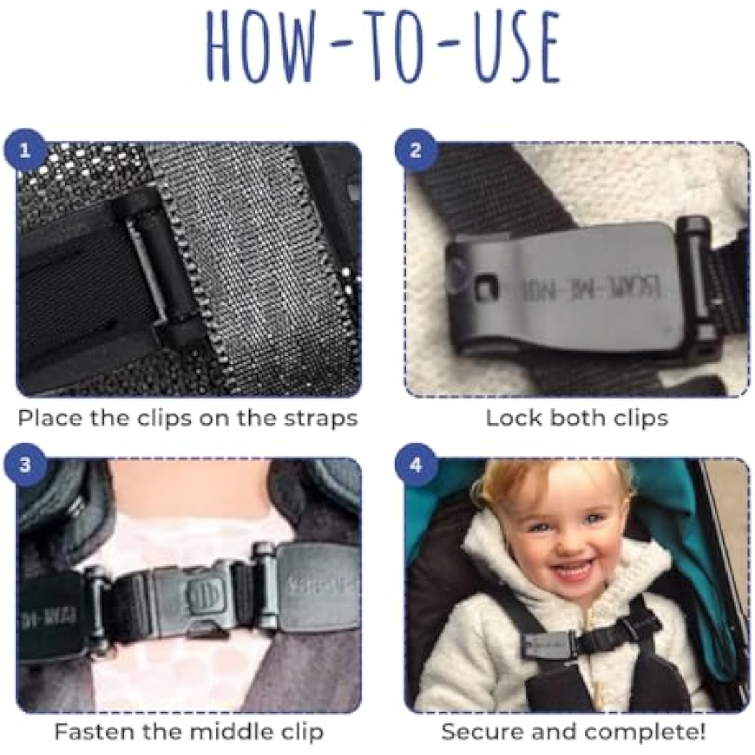 Anti-Escape Chest Clip Twin Pack – Universal Safety Harness