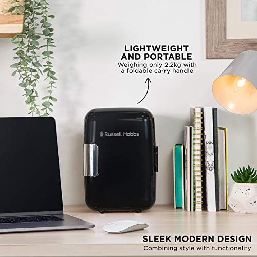 Russell Hobbs 4L Retro Mini Cooler & Warmer | Portable Skincare Fridge