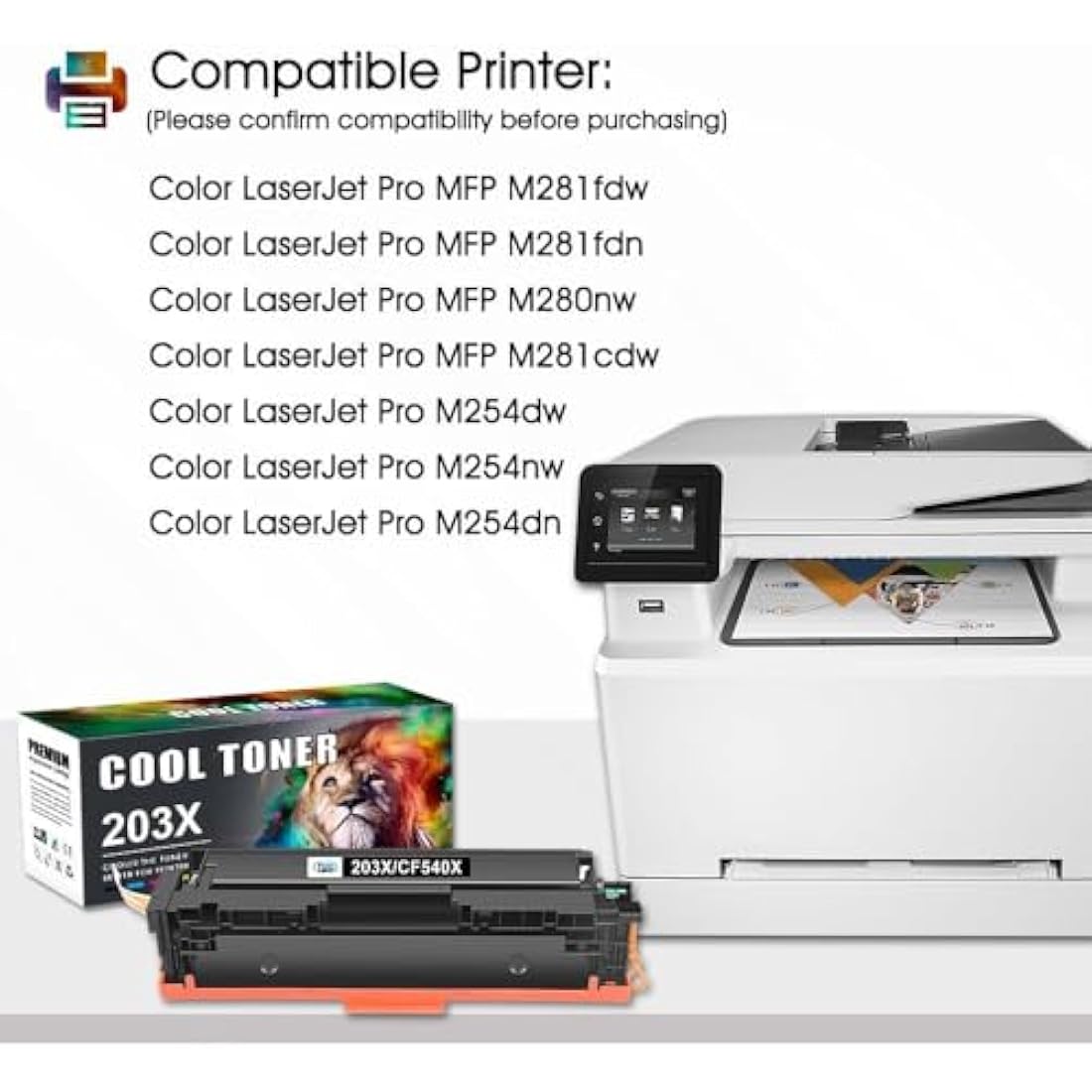 Cool Toner 203X High Yield Cartridge for HP Color LaserJet Pro M281fdw | 4-Pack