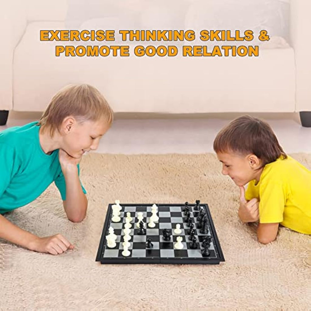 Snocyo Magnetic Chess Set – Portable Folding Travel Board for Kids & Adults