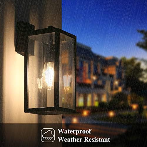 Brimmel Outdoor Wall Lantern – Matte Black Aluminum Porch Sconce Light