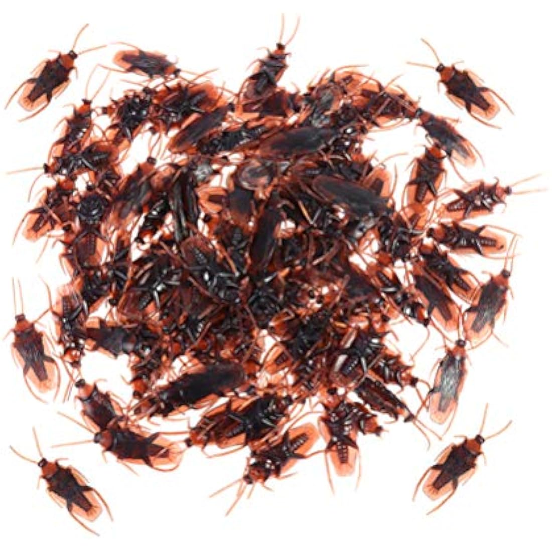 Realistic Fake Cockroaches – 60pc Plastic Prank Prop Toys