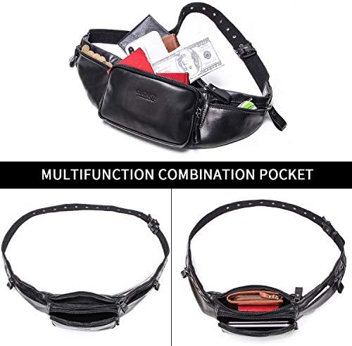 Men's Leather Waist Pack – Waterproof Business Sling Bag