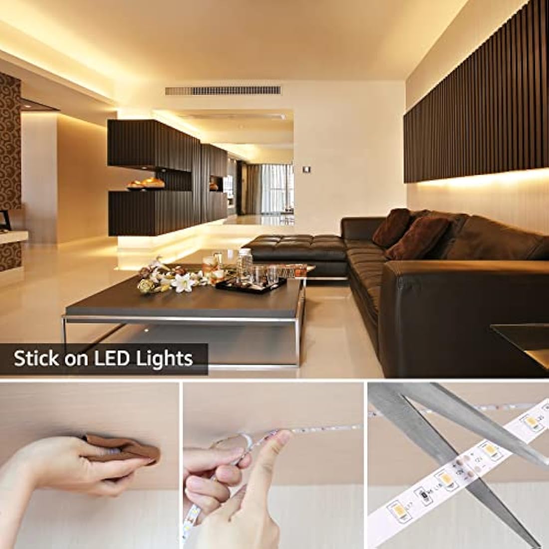 Jolof Store Warm White LED Strip Lights – 10M Flexible 3000K Lightstrip