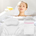Flintronic 4D Mesh Bath Pillow – Ergonomic Bathtub Support with 6 Suction Cups