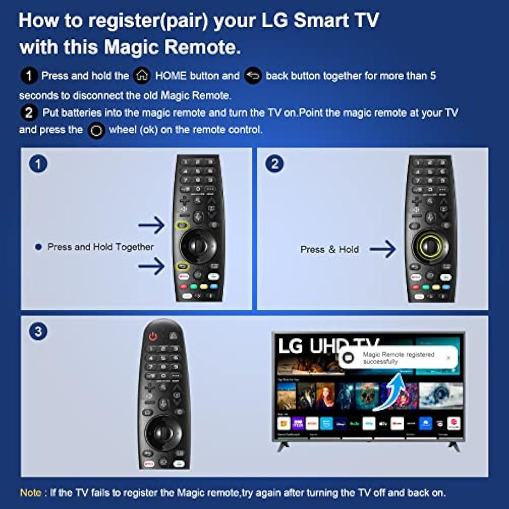 Jolof Store LG Magic Remote Replacement MR20GA MR19BA with Voice & Pointer