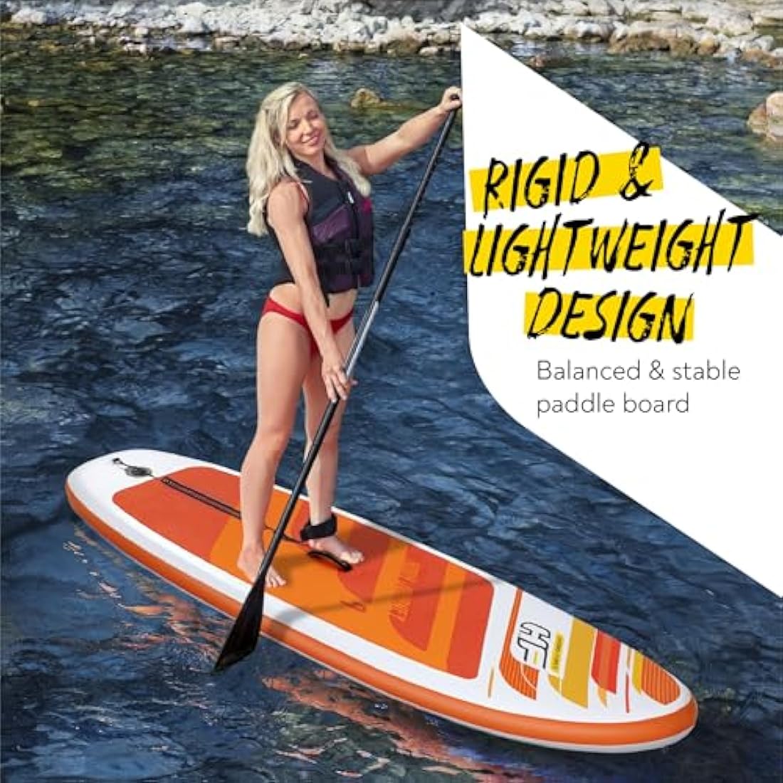 Hydro-Force Inflatable Stand Up Paddle Board Set - 9FT Drop Stitch SUP