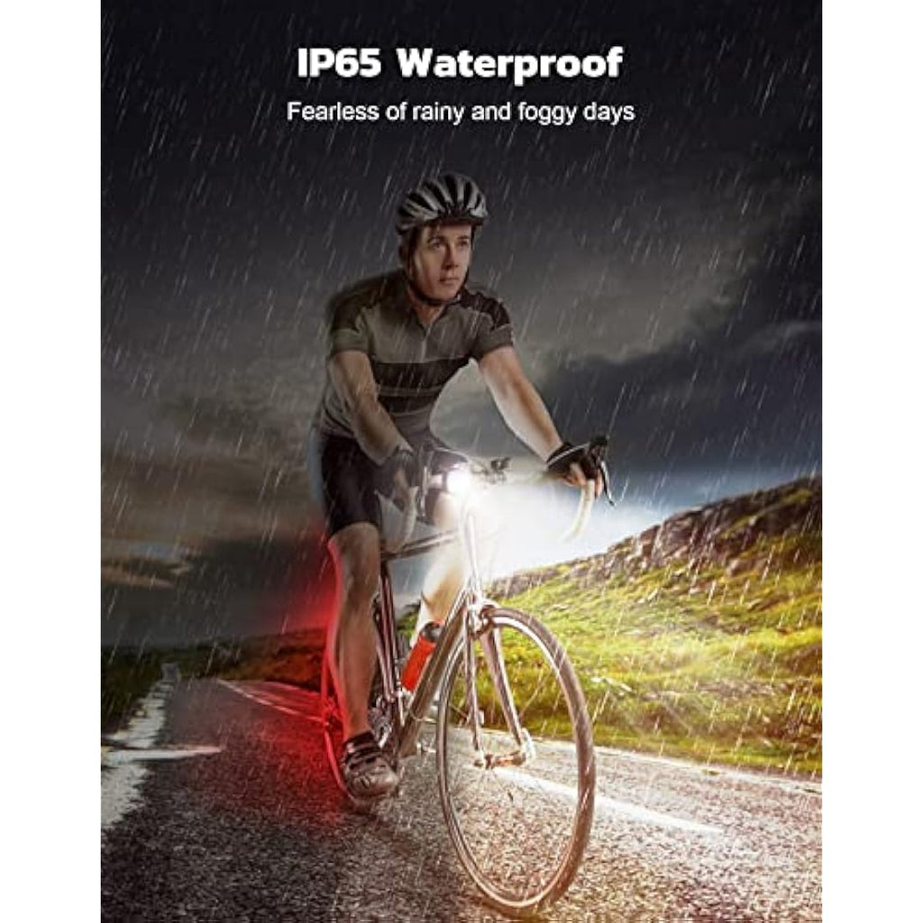 Glangeh Rechargeable Bike Lights Set | Ultra Slim IP65 Waterproof Lights