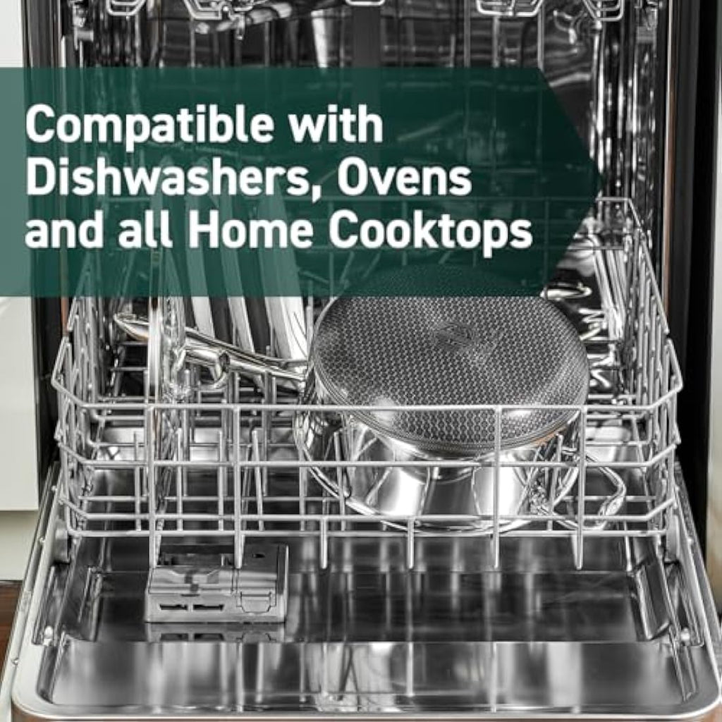HexClad 3-Litre Hybrid Nonstick Saucepan | Stainless Steel & Induction