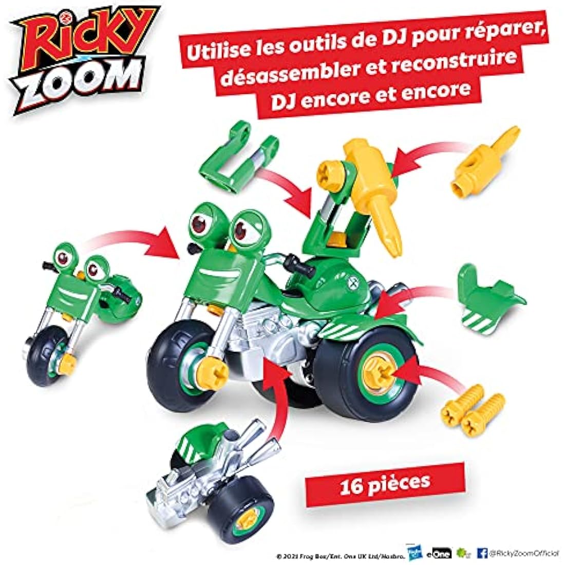 Ricky Zoom DJ Rumbler Take-Apart Motorbike Toy – 7-Inch Construction Set