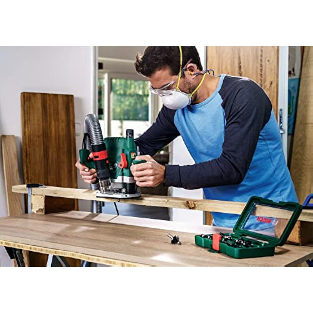 Bosch 12-Piece Router Bit Set | 1/4" Shank Carbide Woodworking Cutters