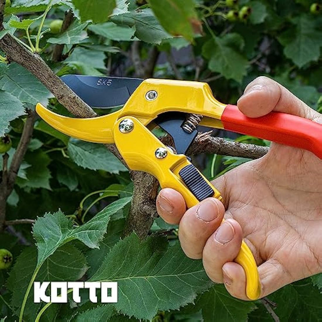 KOTTO Stainless Steel Pruning Shears – Heavy Duty Garden Secateurs