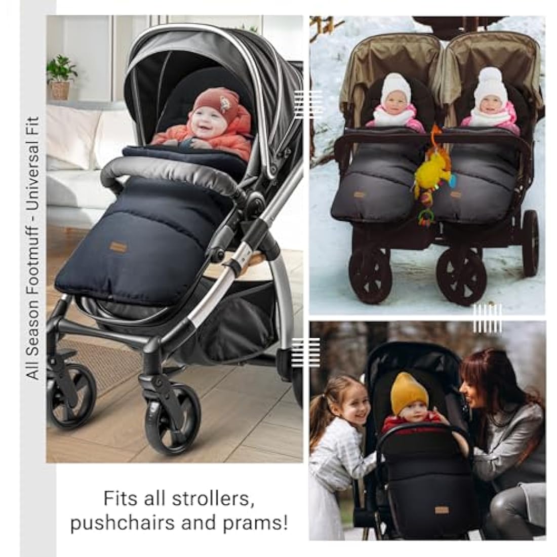 CrocnFrog Universal Baby Bunting Footmuff – Fleece Lined Stroller Cosy Toes