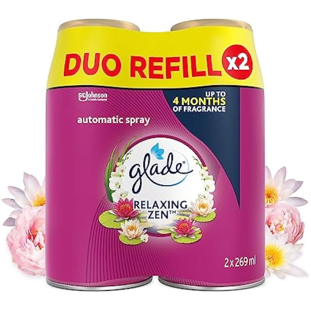Glade Automatic Air Freshener Refills | Relaxing Zen | 8 x 269ml Pack