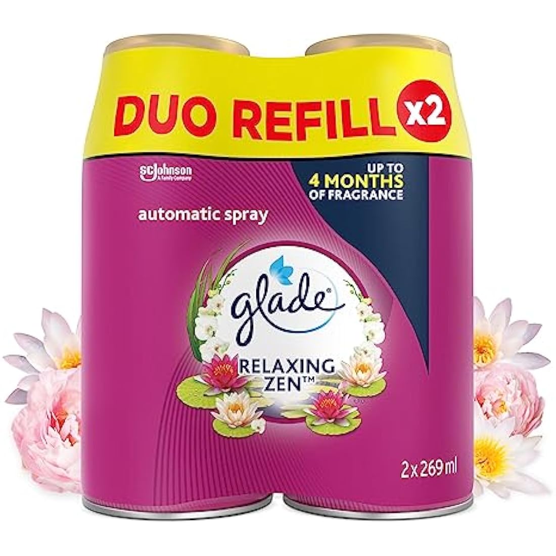 Glade Automatic Air Freshener Refills | Relaxing Zen | 8 x 269ml Pack