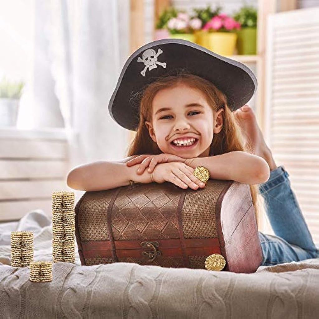 Metal Pirate Coins – 100 Gold Doubloons for Board Games